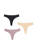 3 pack stringów - czarny - CROPP - small1