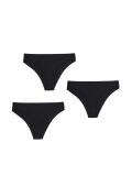 Czarne majtki figi 3 pack - czarny - CROPP - small1