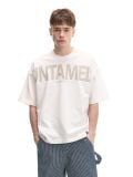 Majica s potiskom - kremna - CROPP - small1