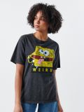 Koszulka oversize SpongeBob - szary - CROPP - small1