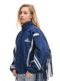 Granatowa sportowa kurtka z frędzlami - granatowy - CROPP - small1