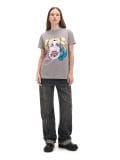 Camiseta oversize con estampado Harley Quinn - Gris claro - CROPP - small3