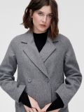 Abrigo de doble botonadura jaspeado - Gris claro - CROPP - small3