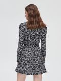 Koszulowa sukienka w kwiaty - czarny - CROPP - small3
