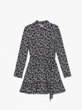 Koszulowa sukienka w kwiaty - czarny - CROPP - small4