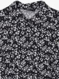 Koszulowa sukienka w kwiaty - czarny - CROPP - small5