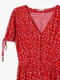 Czerwona sukienka midi w kwiatki - czerwony - CROPP - small5