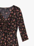 Sukienka w drobne różowe kwiatki - czarny - CROPP - small5