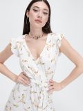 Krémszínű ruha derékövvel - cream - CROPP - small1