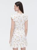 Krémszínű ruha derékövvel - cream - CROPP - small3