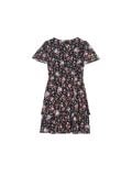 Schwarzes Kleid mit Blumenmuster - Schwarz - CROPP - small6