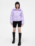 Pikowana kurtka puffer - fioletowy - CROPP - small2