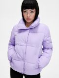 Pikowana kurtka puffer - fioletowy - CROPP - small1