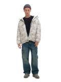 Quilted puffer jacket mit Kapuze - Weiß - CROPP - small3