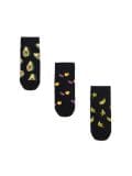 3 pack skarpet z food nadrukiem - szary - CROPP - small1