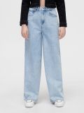 Jeansy wide leg z efektem sprania - niebieski - CROPP - small2