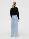 Jeansy wide leg z efektem sprania - niebieski - CROPP - small3