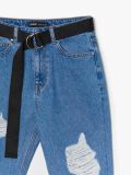 Niebieskie mom jeans z paskiem - niebieski - CROPP - small5