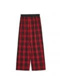 Czerwono-czarne spodnie w kratę - czerwony - CROPP - small4