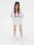 Felpa grigia con cappuccio e zip - Grigio chiaro - CROPP - small1