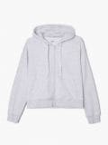 Felpa grigia con cappuccio e zip - Grigio chiaro - CROPP - small4