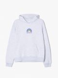 Felpa mélange con cappuccio e slogan - Grigio chiaro - CROPP - small4