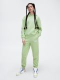 Sudadera verde claro con capucha y estampado - verde menta - CROPP - small2
