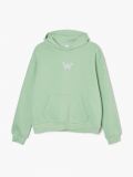 Sudadera verde claro con capucha y estampado - verde menta - CROPP - small4