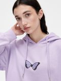 Sudadera violeta con capucha y estampado de mariposas - Púrpura - CROPP - small2
