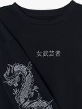 Felpa nera con motivo dragone - Nero - CROPP - small5