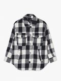Schwarz-weiß karierte Hemdjacke - Schwarz - CROPP - small4