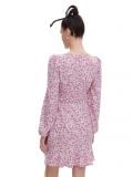 Różowa sukienka mini w kwiaty - kremowy - CROPP - small3