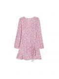 Różowa sukienka mini w kwiaty - kremowy - CROPP - small4