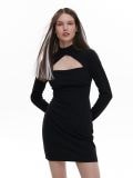 Czarna sukienka z motywem węża - czarny - CROPP - small3