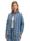 Niebieska koszula w kratę - granatowy - CROPP - small1