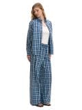 Niebieska koszula w kratę - granatowy - CROPP - small3
