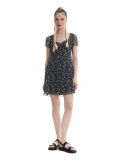 Rochie neagră cu flori - negru - CROPP - small1