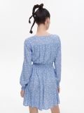 Niebieska sukienka w kwiaty - niebieski - CROPP - small3