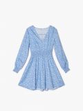 Niebieska sukienka w kwiaty - niebieski - CROPP - small4
