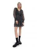 Czarna sukienka w kwiaty - czarny - CROPP - small1