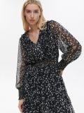Czarna sukienka w kwiaty - czarny - CROPP - small2