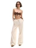 Hlače wide leg - kremna - CROPP - small6