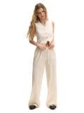 Hlače wide leg - kremna - CROPP - small1