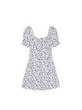 Biała sukienka mini w kwiaty - kremowy - CROPP - small4