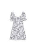 Biała sukienka mini w kwiaty - kremowy - CROPP - small6