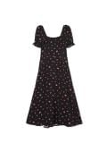 Czarna sukienka midi w kwiaty - czarny - CROPP - small6