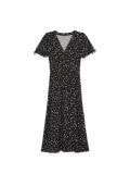 Czarna sukienka midi w kwiaty - czarny - CROPP - small4