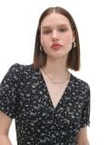 Czarna sukienka midi w kwiaty - czarny - CROPP - small2