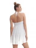 Rochie cu fundă la gât - alb - CROPP - small2