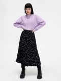 Spódnica midi w groszki - czarny - CROPP - small1